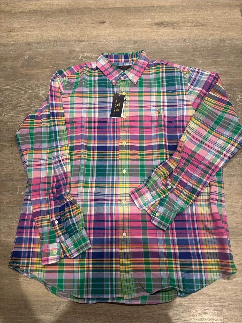 Polo by Ralph Lauren Multicolor Plaid Button-Down Shirt - Pink, Green, Blue